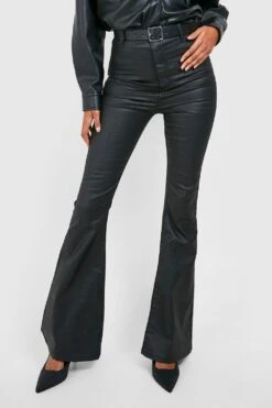 Jean Flare Disco Enduit Taille Haute -FR Chemises Soldes Magasin gzz26792 black xl 3
