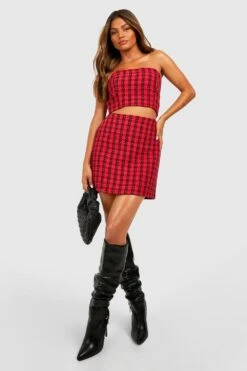 Mini-jupe De Tailleur Bouclée 8 Mini-jupe De Tailleur Bouclée -FR Chemises Soldes Magasin gzz27619 red xl 2