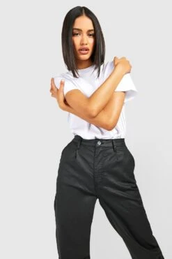 Jean Cargo Enduit Taille Haute -FR Chemises Soldes Magasin gzz28609 black xl 3