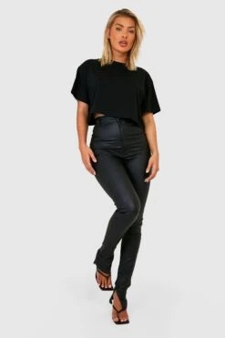 Jean Taille Haute Fendu -FR Chemises Soldes Magasin gzz28614 black xl 2