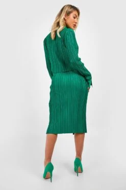 Jupe Longue Plissée Fendue -FR Chemises Soldes Magasin gzz29061 bright20green xl 1