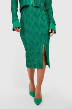 Jupe Longue Plissée Fendue -FR Chemises Soldes Magasin gzz29061 bright20green xl 3