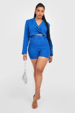 Grande Taille - Short Habillé Tissé -FR Chemises Soldes Magasin gzz30547 blue xl 2