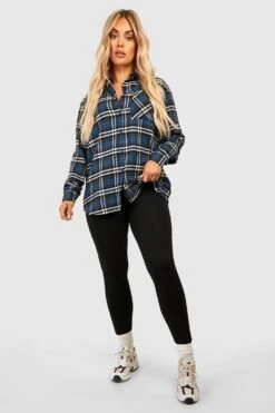 Grande Taille - Chemise Oversize à Carreaux -FR Chemises Soldes Magasin gzz31862 blue xl 2