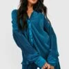 Chemise Oversize Plissée Premium -FR Chemises Soldes Magasin gzz32559 teal xl