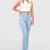 BOOHOO Jean Flare Push-up Taille Mi-haute -FR Chemises Soldes Magasin gzz32873 light20wash xl