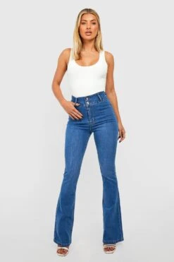 Jean Flare Taille Haute Push-up -FR Chemises Soldes Magasin gzz33077 mid20wash xl 2