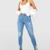 Jean Skinny Déchiré Push-up 2 Jean Skinny Déchiré Push-up -FR Chemises Soldes Magasin gzz33080 mid20wash xl