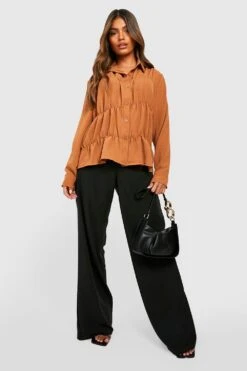 Chemise Froncée -FR Chemises Soldes Magasin gzz33307 camel xl 2