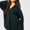 Chemise Ample Martelée à Nouer -FR Chemises Soldes Magasin gzz33314 black xl