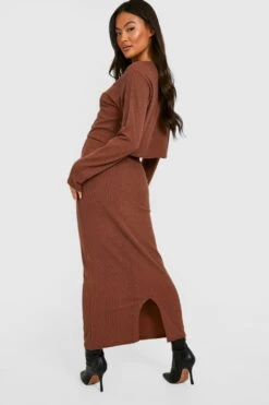 Jupe Mi-longue CÎtelée Fendue