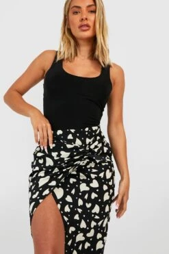 Jupe Mi-longue à Imprimé Animal 9 Jupe Mi-longue à Imprimé Animal -FR Chemises Soldes Magasin gzz37033 black xl 3