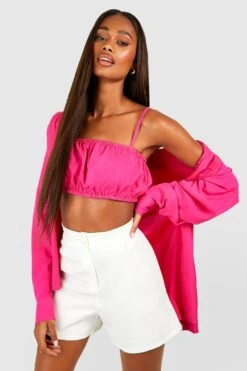 Ensemble Avec Chemise Oversize Et Bralette 8 Ensemble Avec Chemise Oversize Et Bralette -FR Chemises Soldes Magasin gzz37392 hot20pink xl 2
