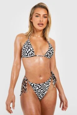 Haut De Maillot Triangle à Imprimé Géométrique -FR Chemises Soldes Magasin gzz38774 black xl 2