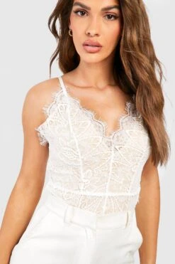 Body En Dentelle Ciliée -FR Chemises Soldes Magasin gzz39387 white xl 2