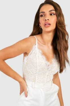 Body En Dentelle Ciliée -FR Chemises Soldes Magasin gzz39387 white xl 3
