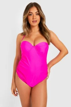 Maternité - Maillot De Bain De Grossesse Dos Nu -FR Chemises Soldes Magasin gzz39620 hot20pink xl 2
