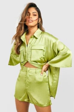 Short De Tailleur Texturé Satiné