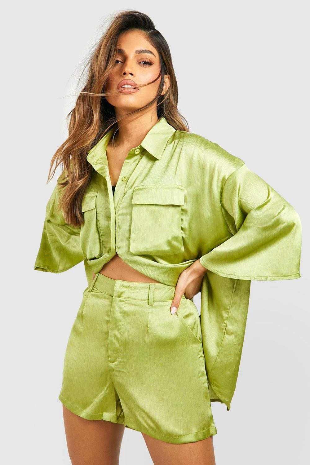 Short De Tailleur Texturé Satiné 3 Short De Tailleur Texturé Satiné