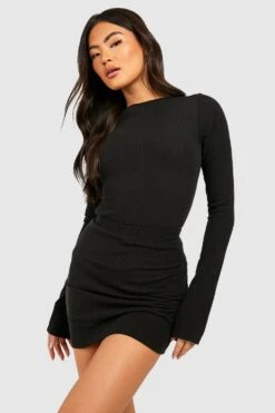 Mini-jupe Moulante Côtelée -FR Chemises Soldes Magasin gzz40709 black xl 2