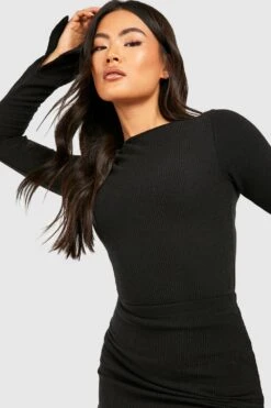 Mini-jupe Moulante Côtelée -FR Chemises Soldes Magasin gzz40709 black xl 3