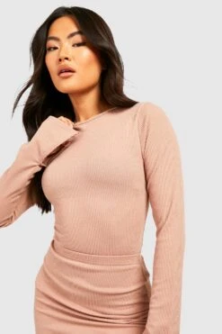 Top Côtelé à Manches évasées -FR Chemises Soldes Magasin gzz40710 dusty20rose xl 3