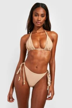 Bikini Triangle à Perles En Bois 8 Bikini Triangle à Perles En Bois -FR Chemises Soldes Magasin gzz41168 stone xl 2