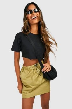 Mini-jupe Parachute à Cordon De Serrage