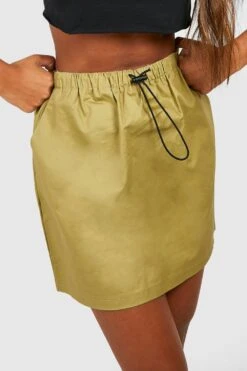 Mini-jupe Parachute à Cordon De Serrage 9 Mini-jupe Parachute à Cordon De Serrage -FR Chemises Soldes Magasin gzz41587 khaki xl 3