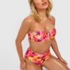 Haut De Maillot Matelassé à Armatures Et Imprimé Tropical 2 Haut De Maillot Matelassé à Armatures Et Imprimé Tropical -FR Chemises Soldes Magasin gzz42447 pink xl