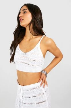 Ensemble En Crochet Avec Bralette Et Jupe Longue 9 Ensemble En Crochet Avec Bralette Et Jupe Longue -FR Chemises Soldes Magasin gzz42784 ivory xl 3