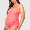 Maternité - Maillot De Bain De Grossesse Froncé -FR Chemises Soldes Magasin gzz42937 hot20pink xl