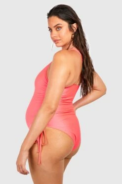 Maternité - Maillot De Bain De Grossesse Froncé -FR Chemises Soldes Magasin gzz42937 hot20pink xl 1