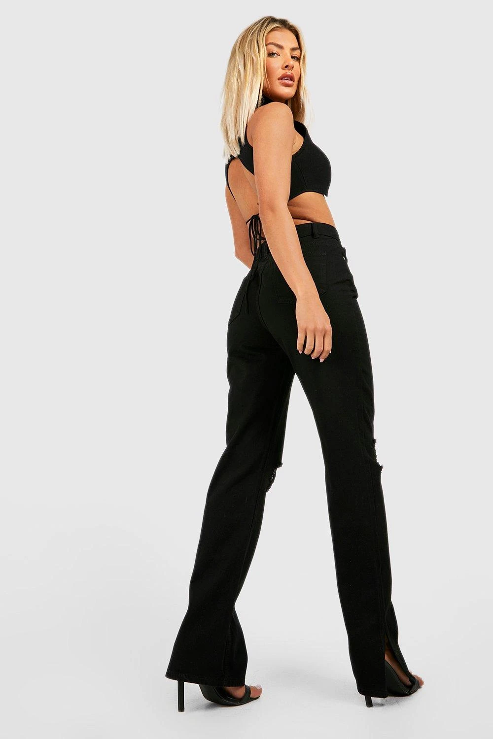 Jean Droit Fendu Déchiré 4 Jean Droit Fendu Déchiré – Image 2