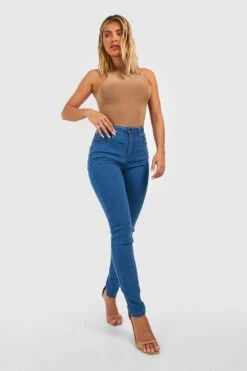 Jean Skinny Stretch Taille Haute -FR Chemises Soldes Magasin gzz45719 mid20wash xl 2