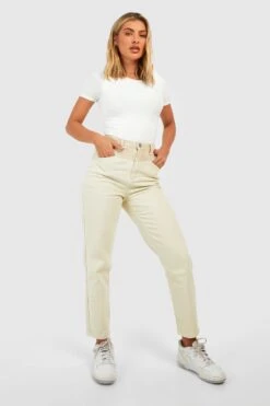 Jean Mom Bicolore Taille Haute