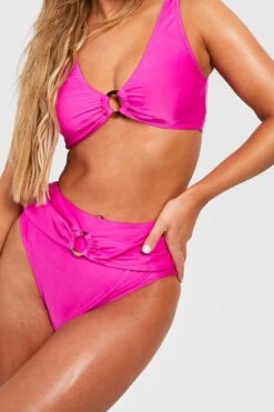 Bas De Maillot Sculptant à Anneau -FR Chemises Soldes Magasin gzz46213 fuchsia xl 3