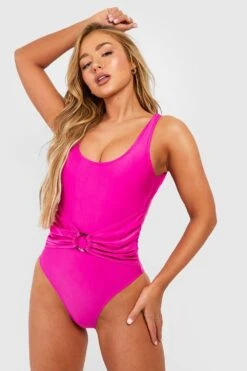 Maillot De Bain Sculptant à Anneau -FR Chemises Soldes Magasin gzz46218 fuchsia xl 2