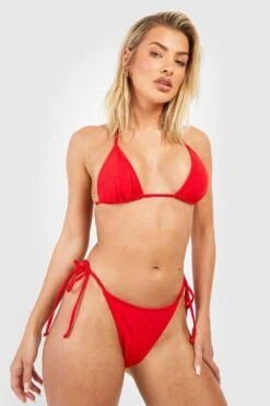 Bikini Triangle Côtelé Noué