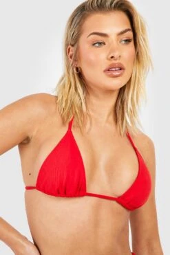 Bikini Triangle Côtelé Noué 9 Bikini Triangle Côtelé Noué -FR Chemises Soldes Magasin gzz46223 red xl 3