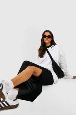 Jupe Longue Côtelée Fendue -FR Chemises Soldes Magasin gzz46393 black xl 2