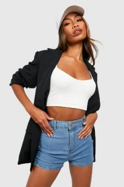 Short Taille Haute En Jean