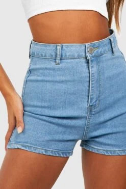 Short Taille Haute En Jean -FR Chemises Soldes Magasin gzz46441 light20wash xl 3