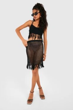 Ensemble à Franges Avec Bralette Et Mini-jupe