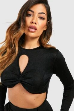 BOOHOO Body Froncé à Découpes