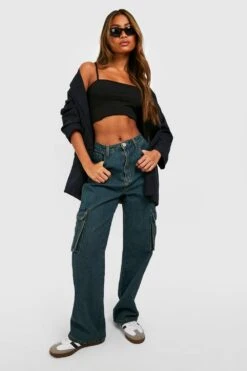 Jean Cargo Taille Haute