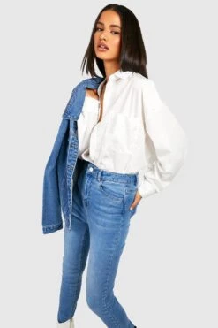 Jean Skinny Taille Haute -FR Chemises Soldes Magasin gzz47703 mid20wash xl 2