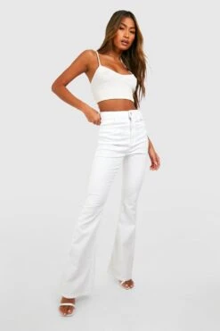 Jean Flare Taille Haute -FR Chemises Soldes Magasin gzz47707 white xl 2