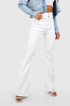 Jean Flare Taille Haute -FR Chemises Soldes Magasin gzz47707 white xl 3