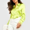 Chemise Courte Satinée 2 Chemise Courte Satinée -FR Chemises Soldes Magasin gzz47857 chartreuse xl